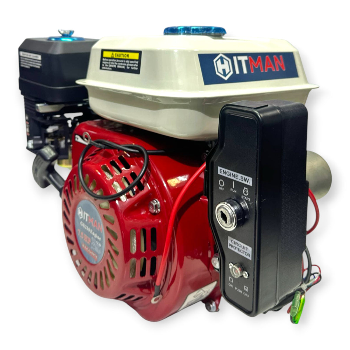 Hitman HT-GX-5975 7.5HP Álló Benzinmotor Önálló Olajzás Kulcsos Indítás