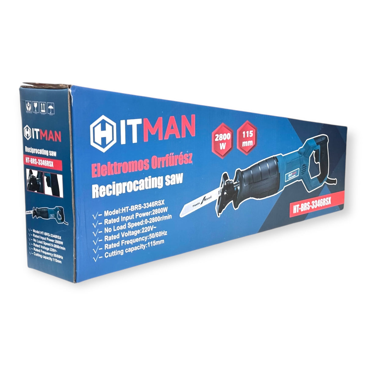 Hitman HT-BRS-3346RSX Elektromos Orrfűrész, 2800W, Kardfűrész, Reciprok mozgású
