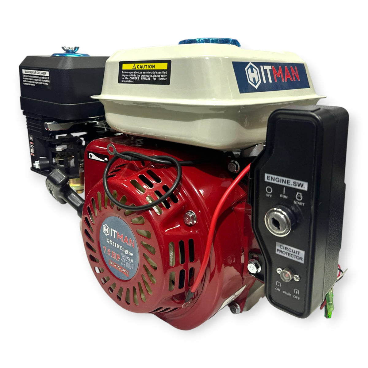 Hitman HT-GX-5975 7.5HP Álló Benzinmotor Önálló Olajzás Kulcsos Indítás