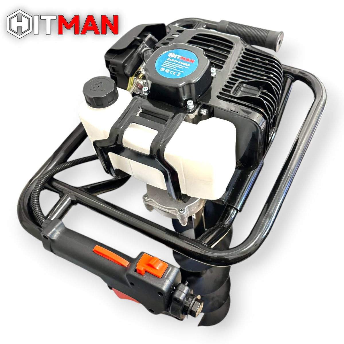 Hitman HT-ED76MAX Benzinmotoros Talajfúrógép 6,5HP – 73cc – 3 fúrószár, 80 cm hossz