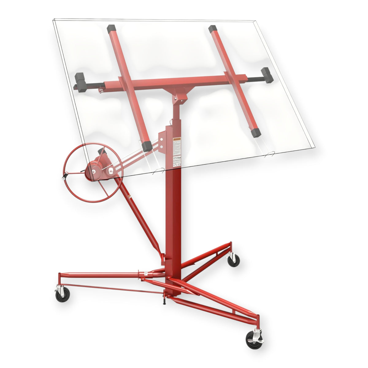 KrafTech HM6764 Gipszkarton- és OSB-lap Emelő – 68 kg Teherbírás, 3,35 m Emelési Magasság