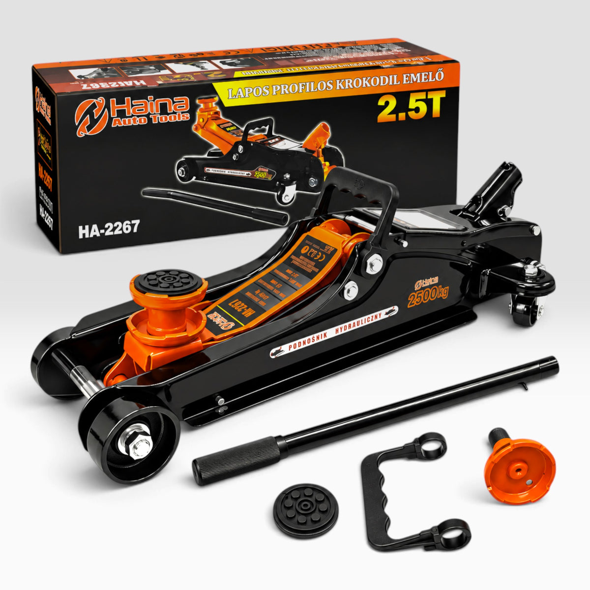 HAINA HA-2267 hidraulikus krokodil emelő 2,5 T – alacsony profilú, 80–380 mm