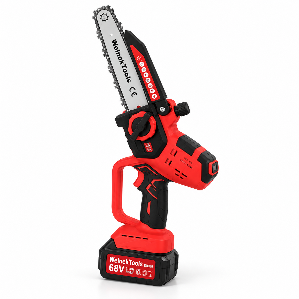 WelnekTools VK-9040 68V akkumulátoros mini láncfűrész, Li-ion
