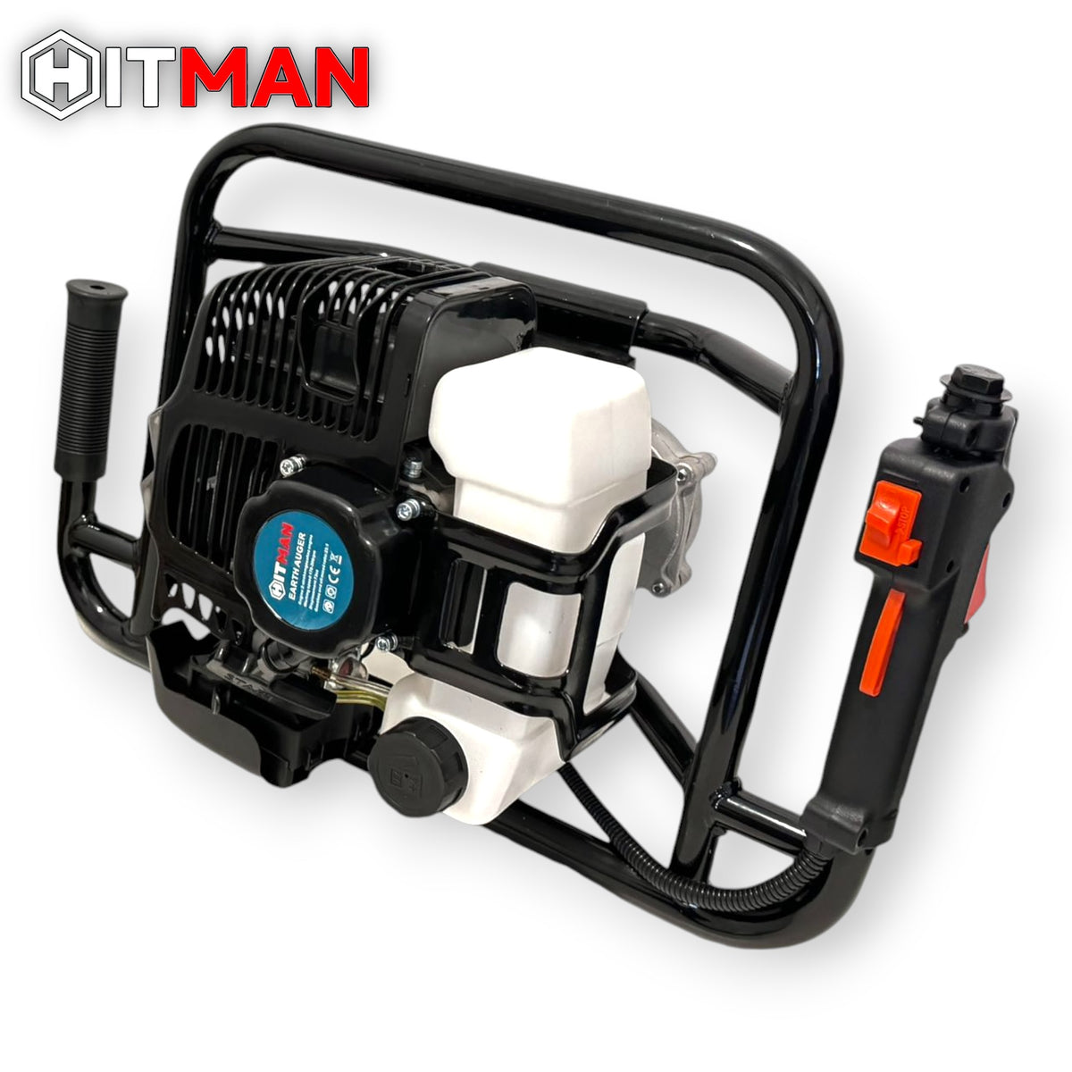 Hitman HT-ED76MAX Benzinmotoros Talajfúrógép 6,5HP – 73cc – 3 fúrószár, 80 cm hossz