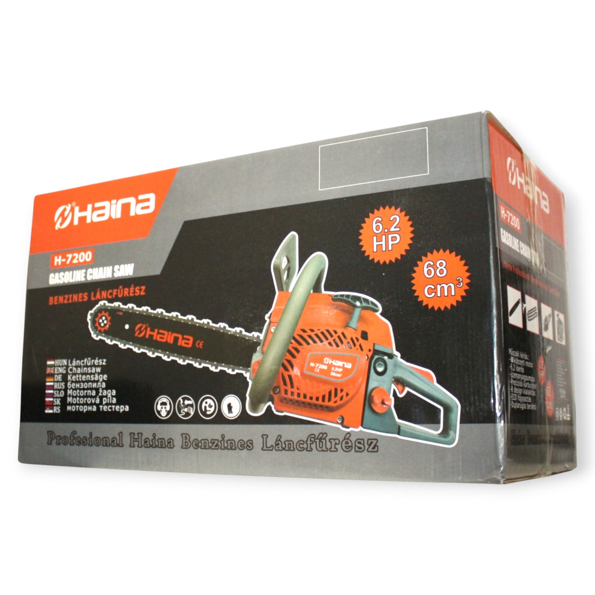 Haina H-7200 benzines láncfűrész 68 cm³, 6,2 LE