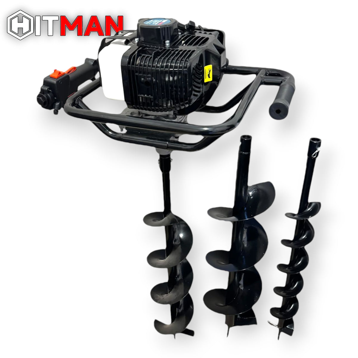 Hitman HT-ED76MAX Benzinmotoros Talajfúrógép 6,5HP – 73cc – 3 fúrószár, 80 cm hossz