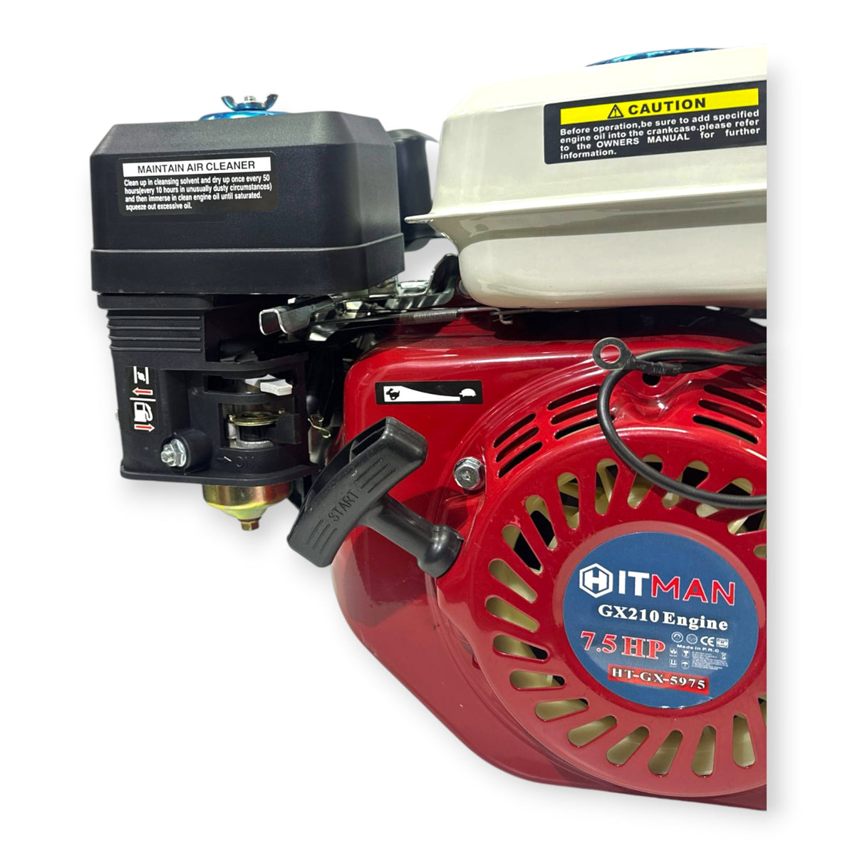 Hitman HT-GX-5975 7.5HP Álló Benzinmotor Önálló Olajzás Kulcsos Indítás