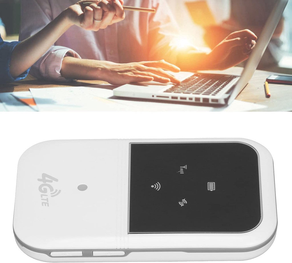 4G LTE hordozható mobil router – 150 Mbps, WiFi hotspot, 8 eszköz egyidejű csatlakozása