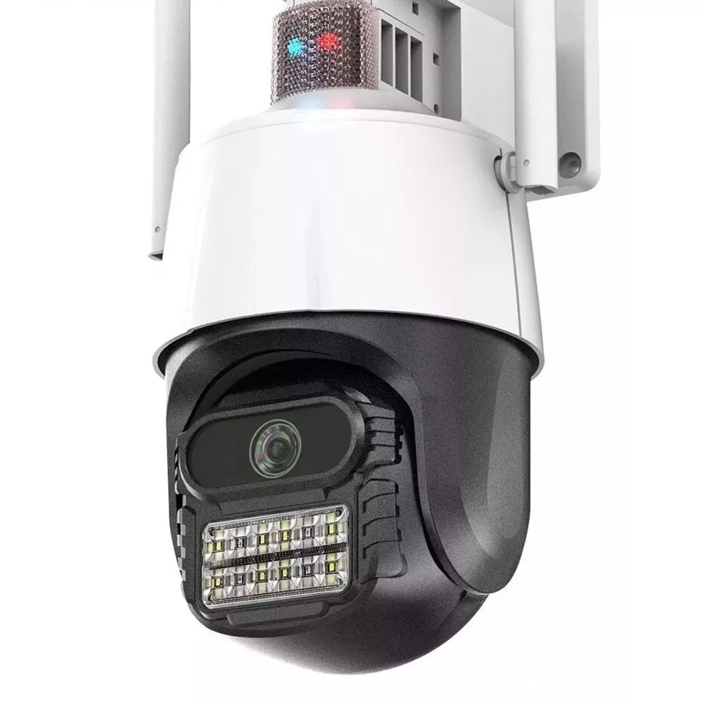 Titan 360° PTZ WiFi Kültéri Biztonsági Kamera 5MP iCSee Éjjellátással – Fehér/Fekete