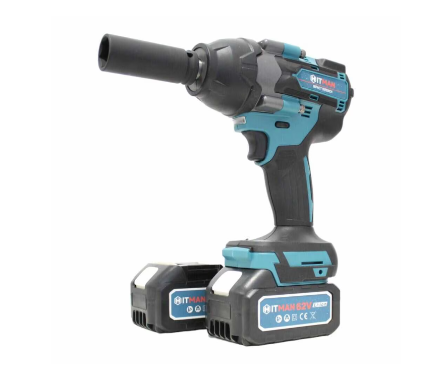 HITMAN HT-IWS-1250X.Pro Akkumulátoros Ütvecsavarozó Kerékkulcs 1250 Nm – 62V 2 Akkumulátorral