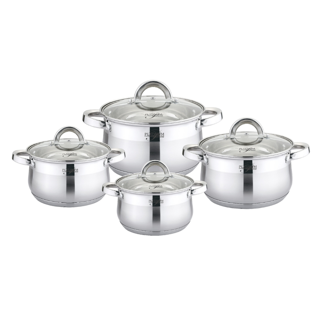 Platinum PL-10014 8 Részes Inox Edénykészlet