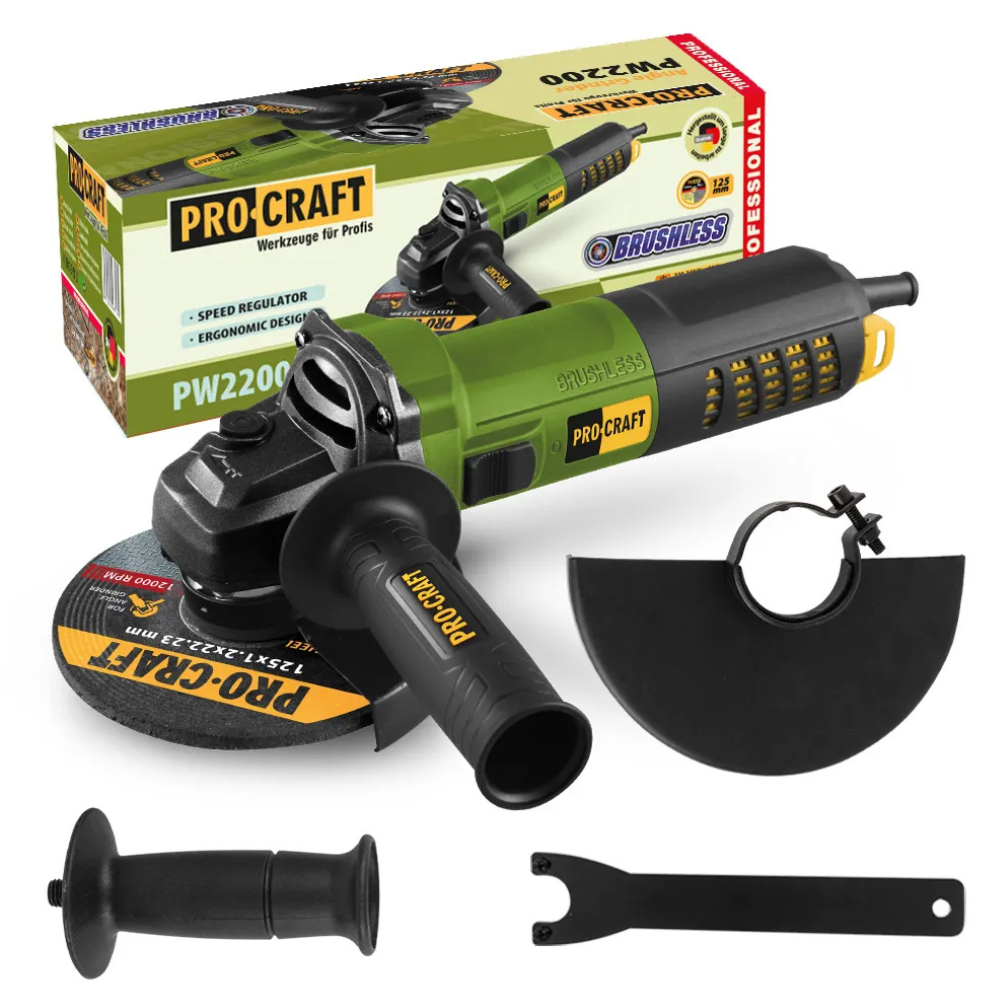 Procraft Sarokcsiszoló 1100W 125 mm PW2200