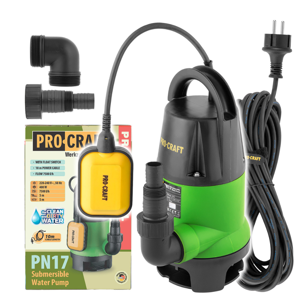 Procraft PN17 Merülőszivattyú Szennyezett Vízhez 400W