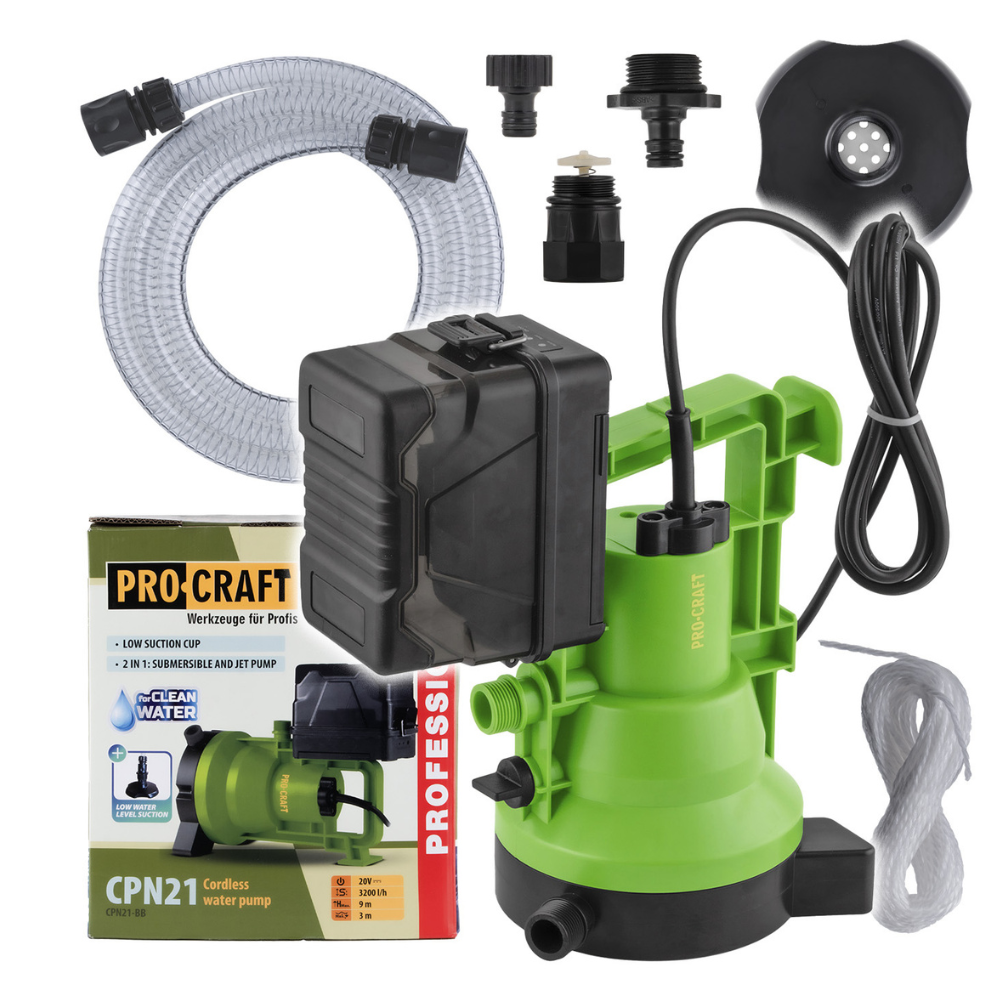 ProCraft CPN21 Akkumulátoros Vízszivattyú 20V 3200 l/h