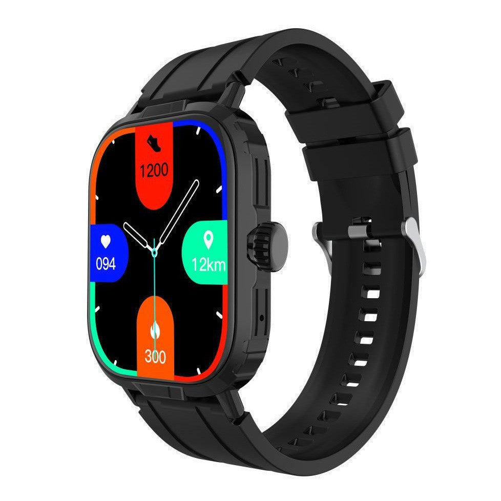 NovaTime fekete Okosóra - Egészségfigyelő Bluetooth, sport, pulzusszám, véroxigén, több funkció