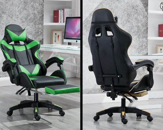RACING PRO X Gamer szék lábtartóval, arany-fekete Ingyenes szállításal-Sokat vagy fent a neten? Vége az elgémberedett ízületeknek.