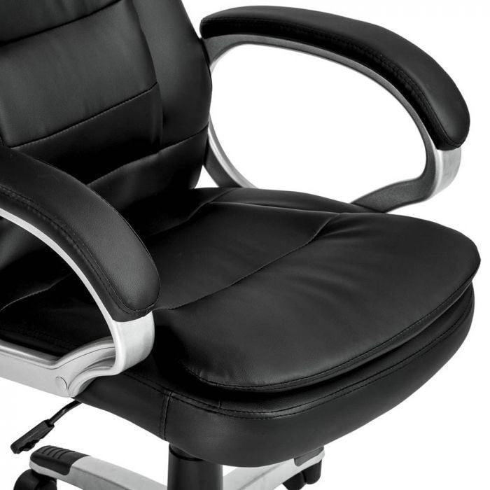 OfficeTrade Főnöki szék fekete -rezgős masszázs funkció