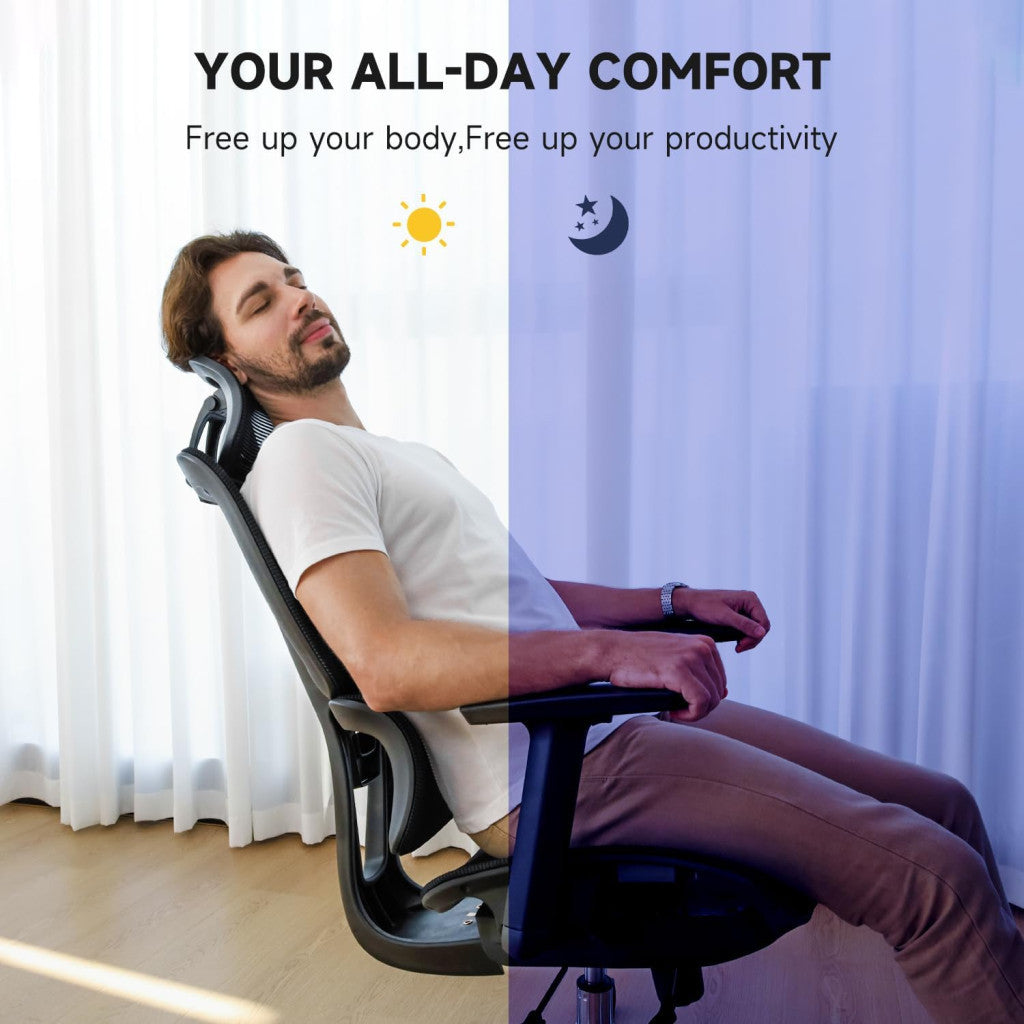 NearHub EC20 ergonomikus irodai szék - fekete