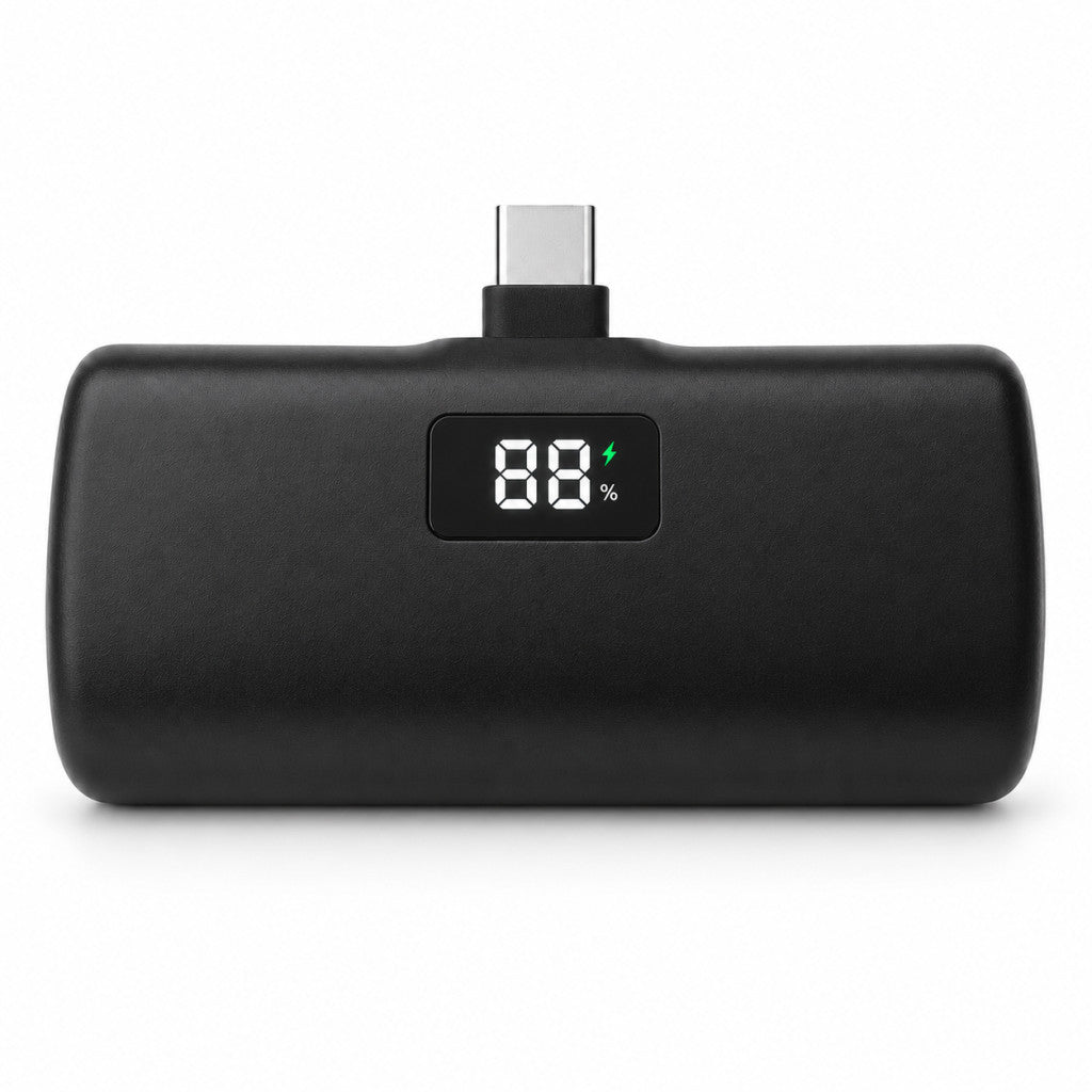 Mini USB-C Powerbank 5000 mAh LCD kijelzővel
