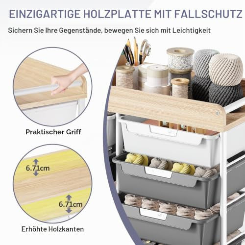 KINGRACK gurulós tárolókocsi 10 fiókkal, szürke