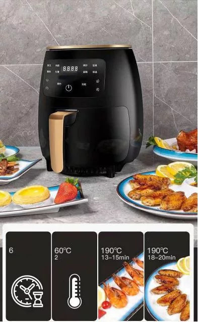 NewLine S Lux Légkeveréses Sütő 6L 2400W – Fekete