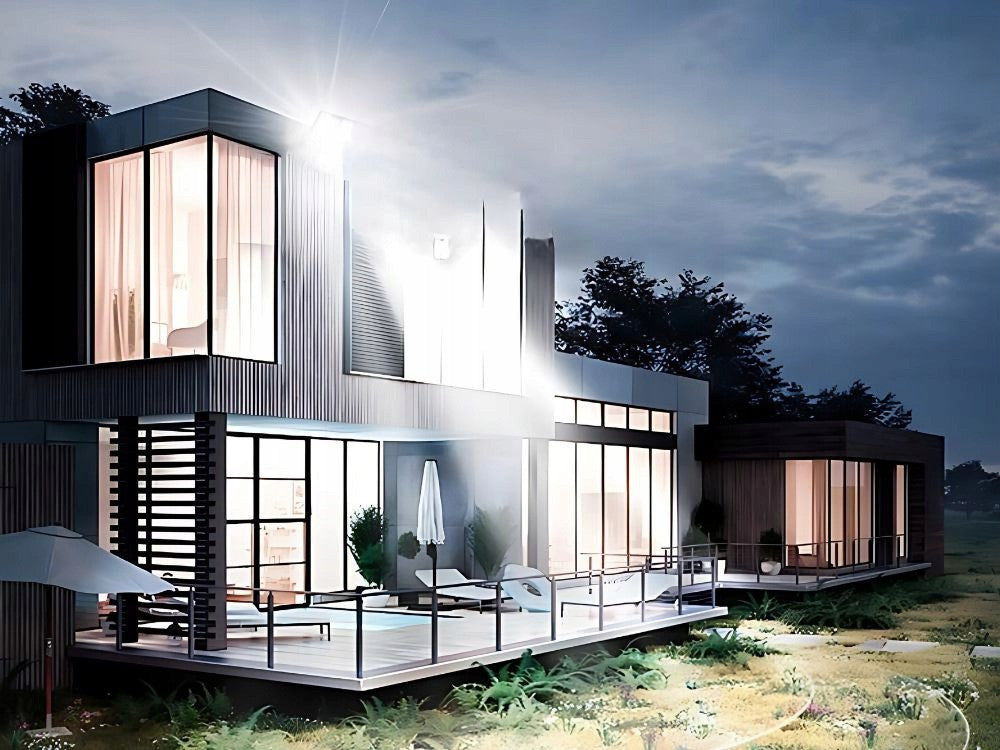 50 W kültéri LED reflektor mozgás- és szürkületérzékelővel, IP66