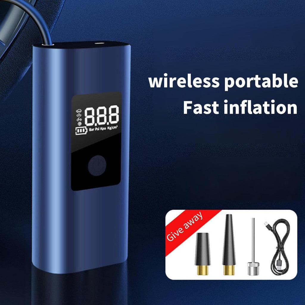 Akkumulátoros digitális mini kompresszor 80 W, USB-C töltéssel