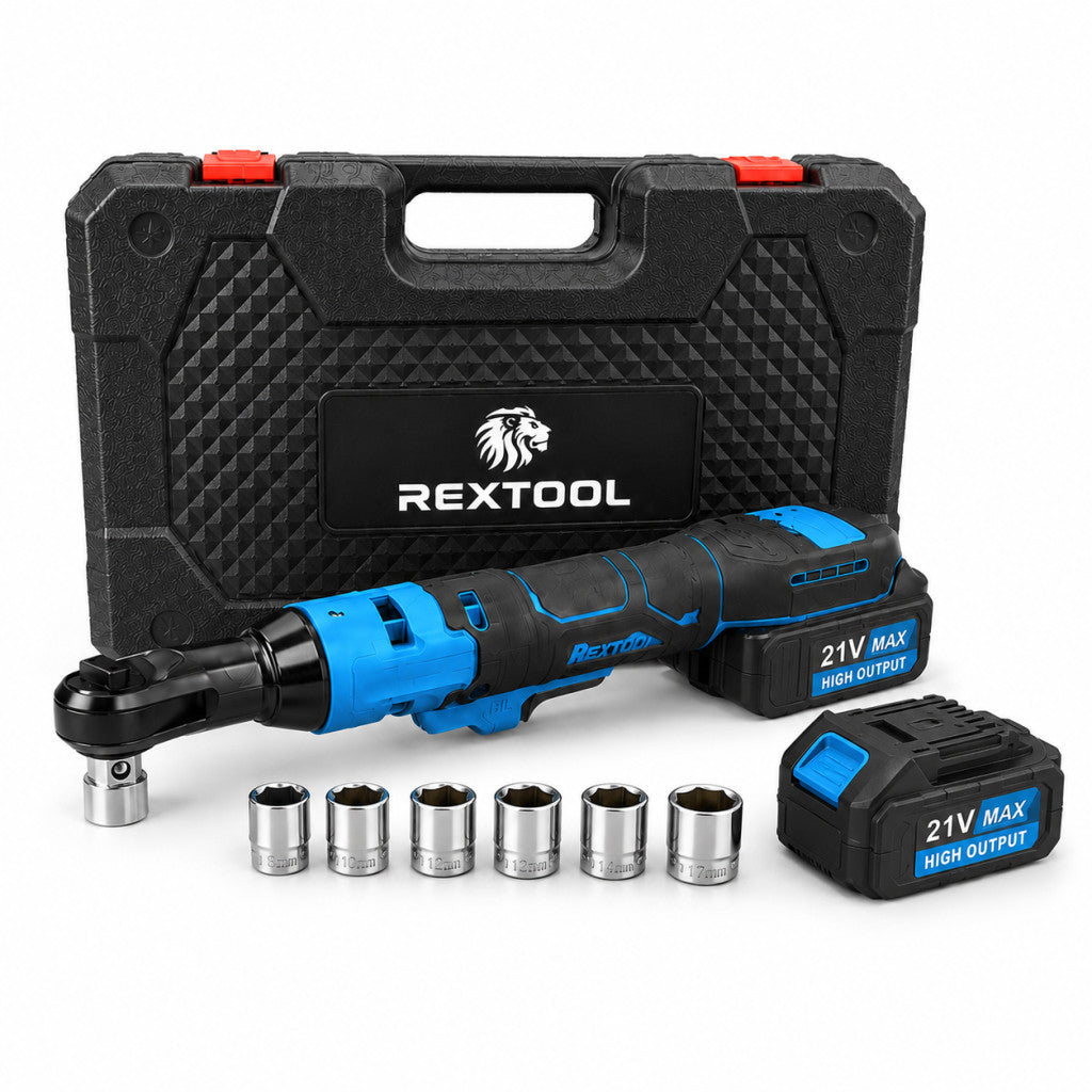 REXTOOL akkumulátoros racsnis kulcs készlet 21 V MAX