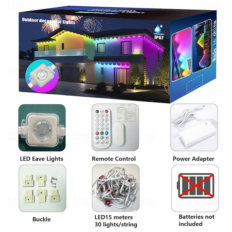 MIMIRGB RGB Kültéri LED Fényrendszer 5 m – Okos App Vezérlés, IP67