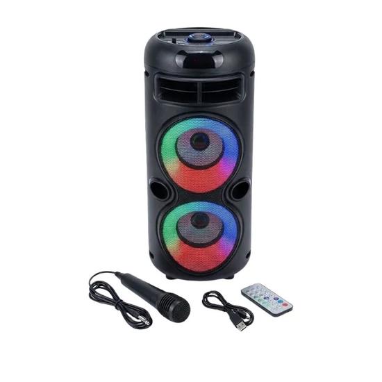 ZQS-2806 Bluetooth Party Hangszóró Mikrofonnal – Dupla 8” HiFi Karaoke Hangfal