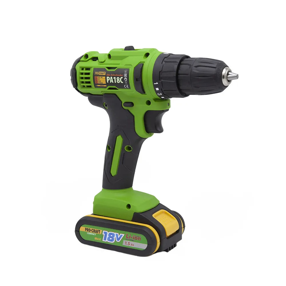 Procraft Akkumulátoros Fúrócsavarozó 18V 2 Akkumulátorral PA18C