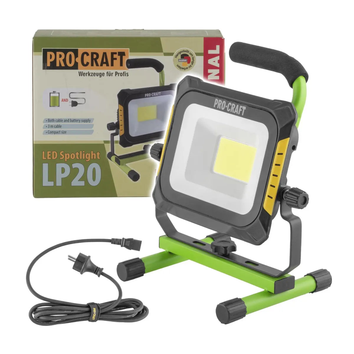 Procraft LED Spotlámpa Akku és Töltő Nélkül 20W LP20