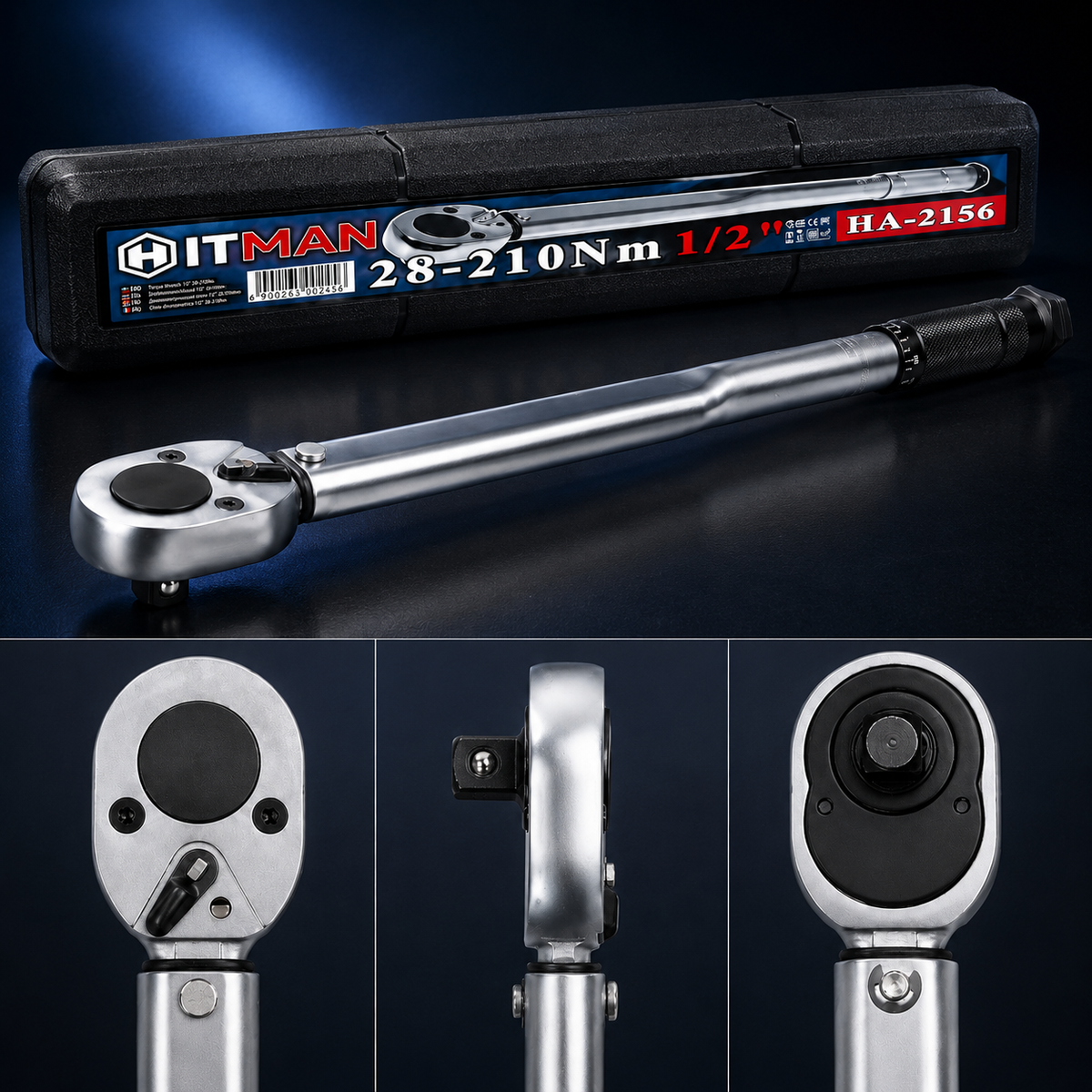 HITMAN HA-2156 állítható nyomatékkulcs 1/2" – 28–210 Nm