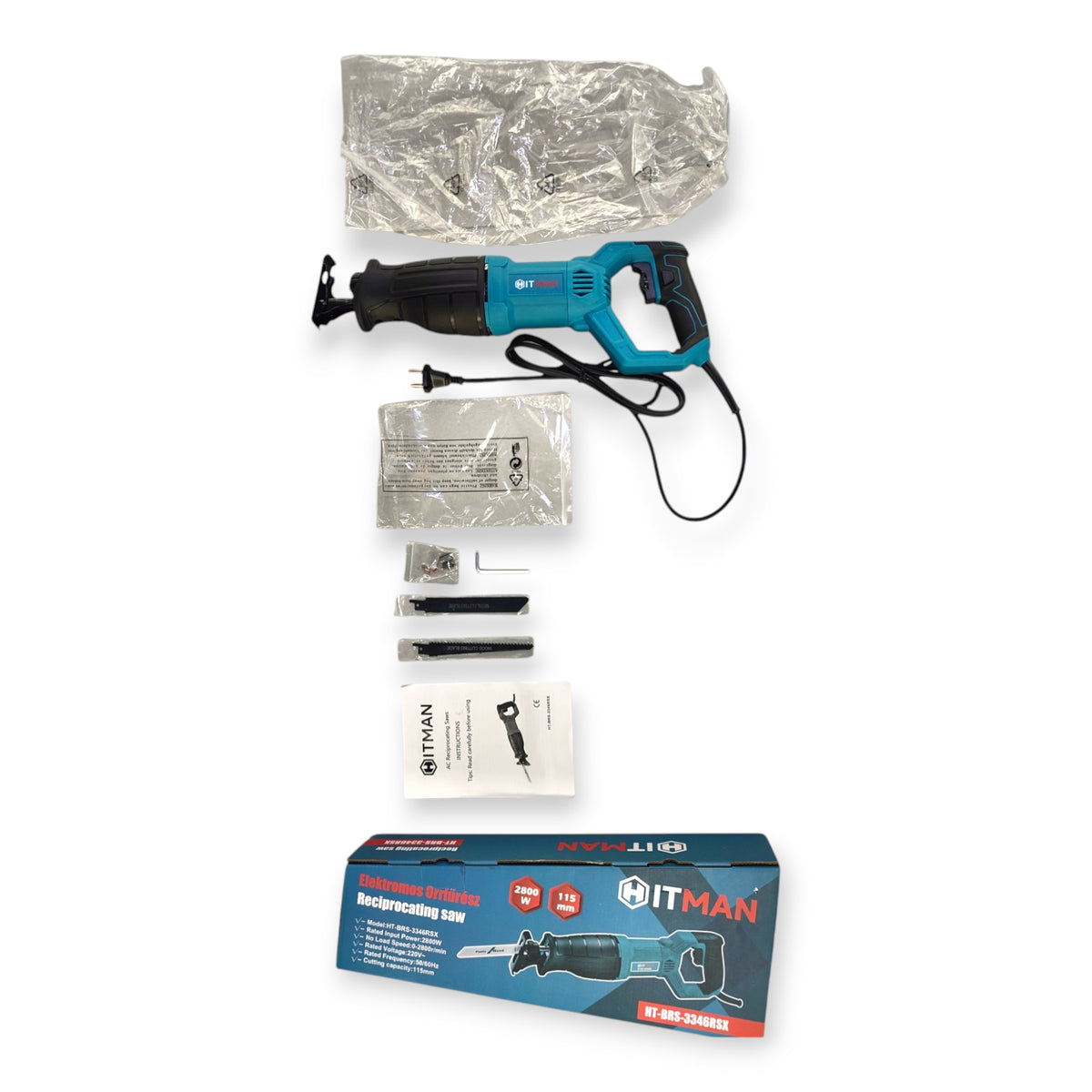 Hitman HT-BRS-3346RSX Elektromos Orrfűrész, 2800W, Kardfűrész, Reciprok mozgású