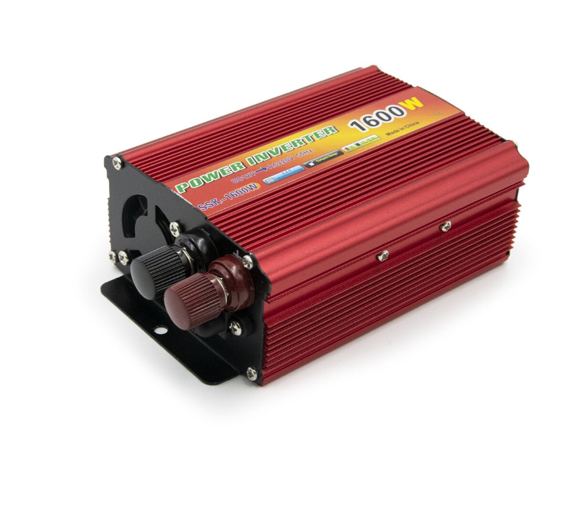 Feszültségátalakító inverter autóba és napelemes rendszerhez 12V–220V 1600W
