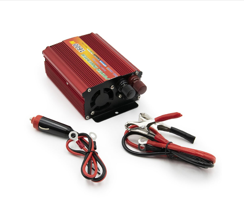 Feszültségátalakító inverter autóba és napelemes rendszerhez 12V–220V 1600W
