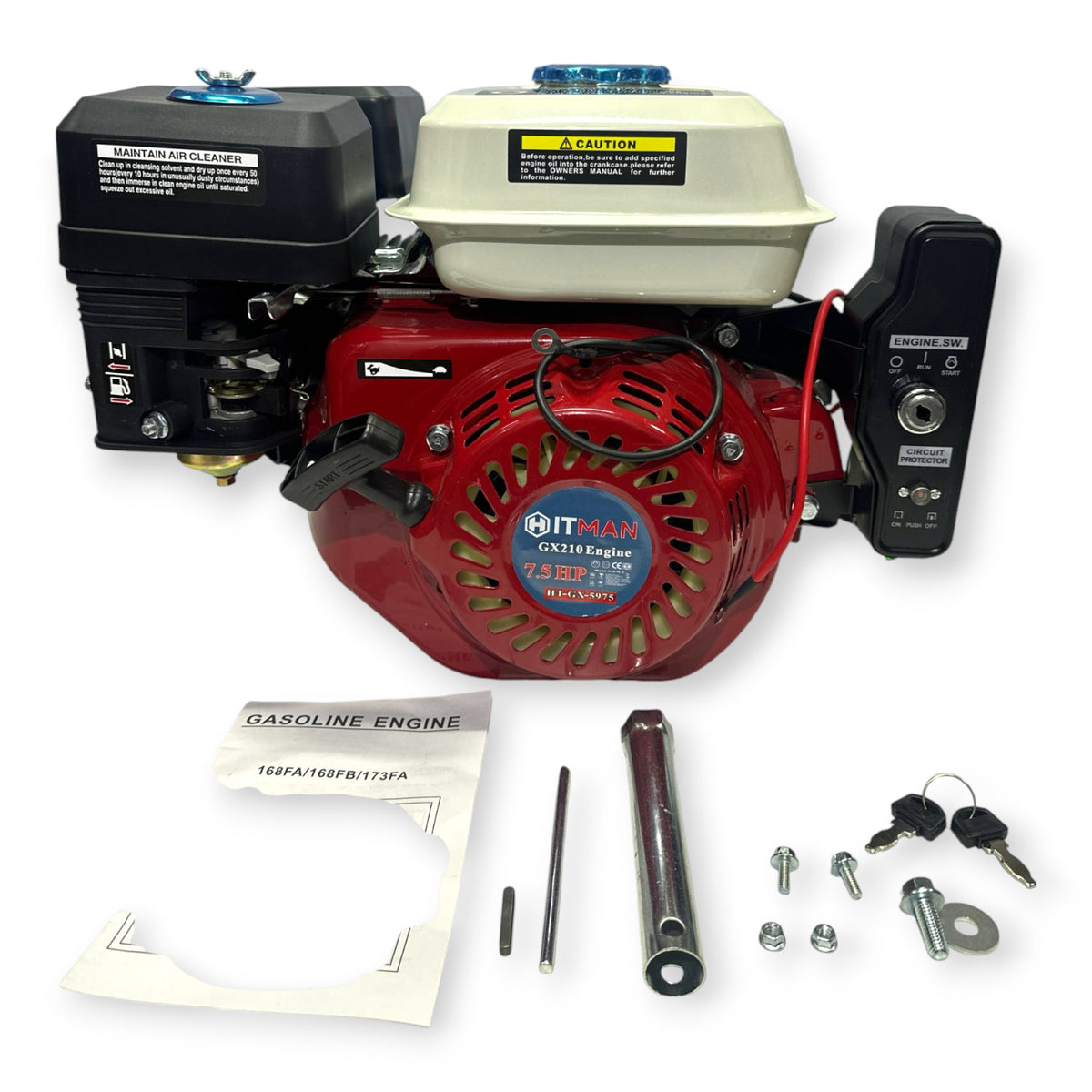 Hitman HT-GX-5975 7.5HP Álló Benzinmotor Önálló Olajzás Kulcsos Indítás