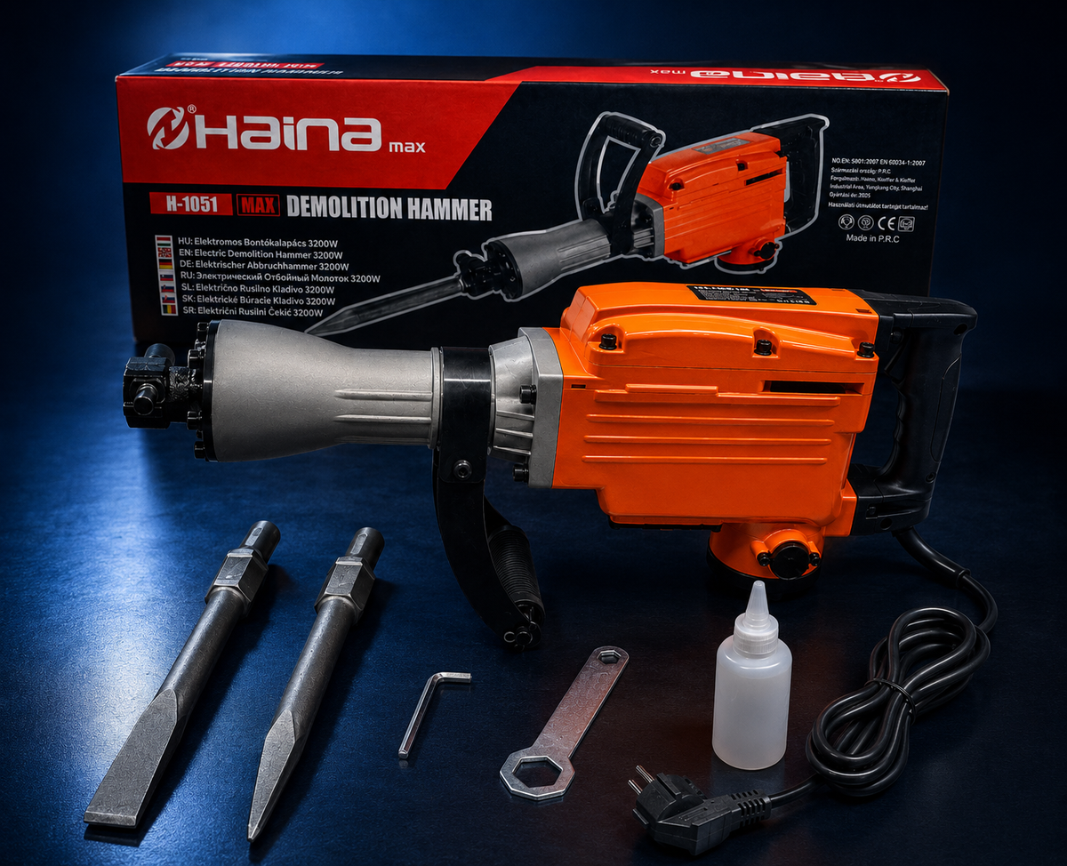 HAINA H-1051 elektromos bontókalapács 3200 W – 51 J