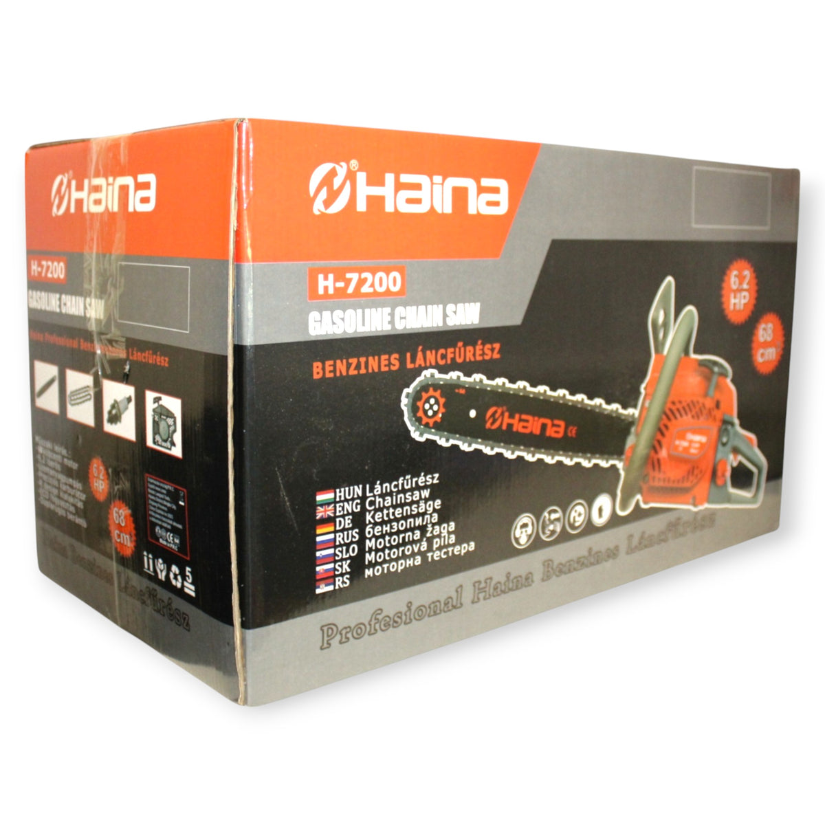 Haina H-7200 benzines láncfűrész 68 cm³, 6,2 LE