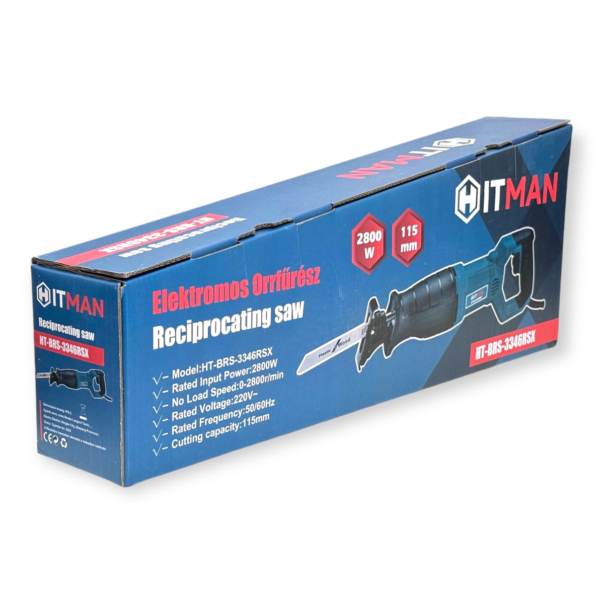 Hitman HT-BRS-3346RSX Elektromos Orrfűrész, 2800W, Kardfűrész, Reciprok mozgású