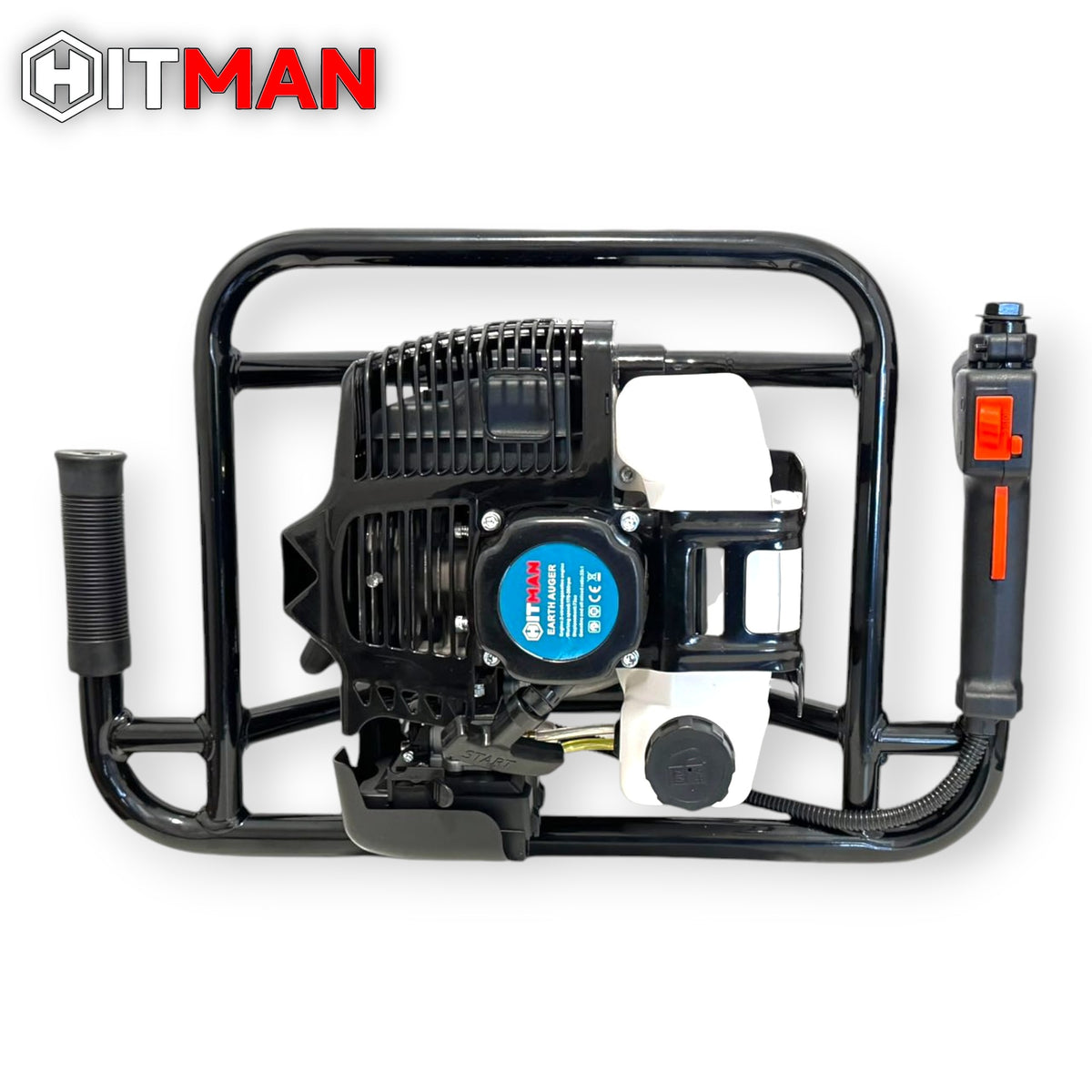 Hitman HT-ED76MAX Benzinmotoros Talajfúrógép 6,5HP – 73cc – 3 fúrószár, 80 cm hossz