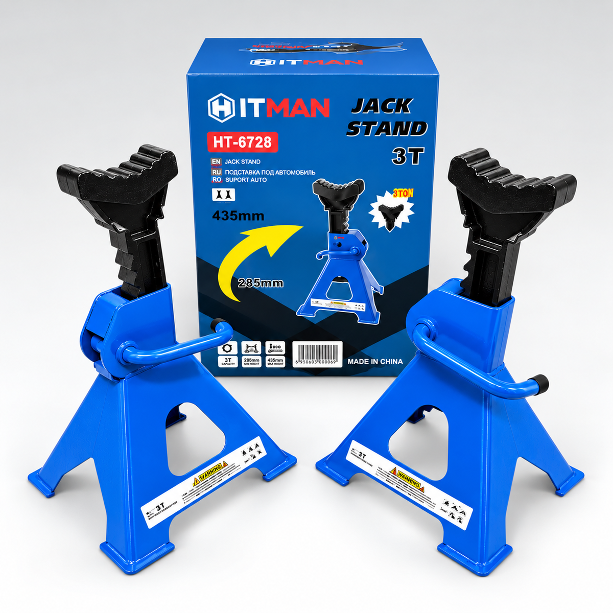 HITMAN 3 tonnás autó tartóbak pár – 285–450 mm, 2 db -  HB-6728
