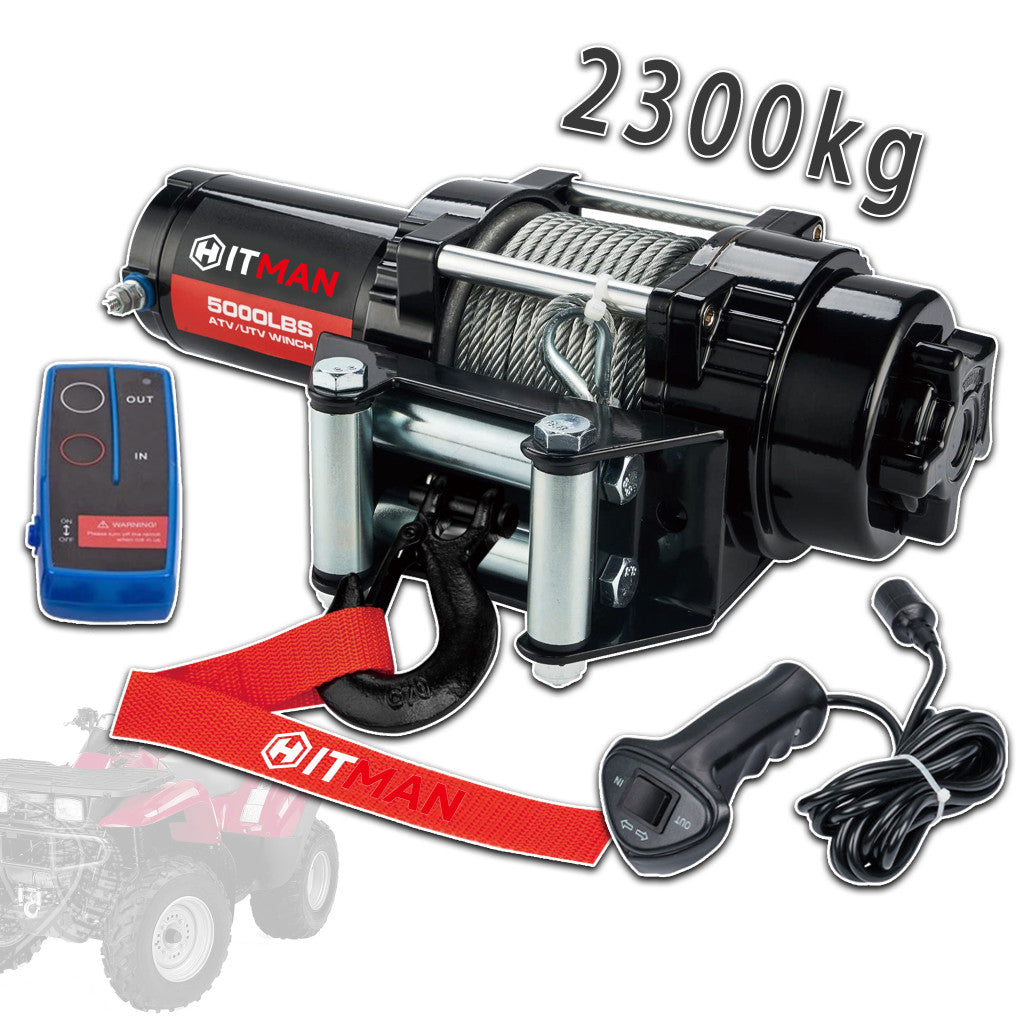 Hitman HA-2255 elektromos autócsörlő 12V, 2300 kg húzóerővel