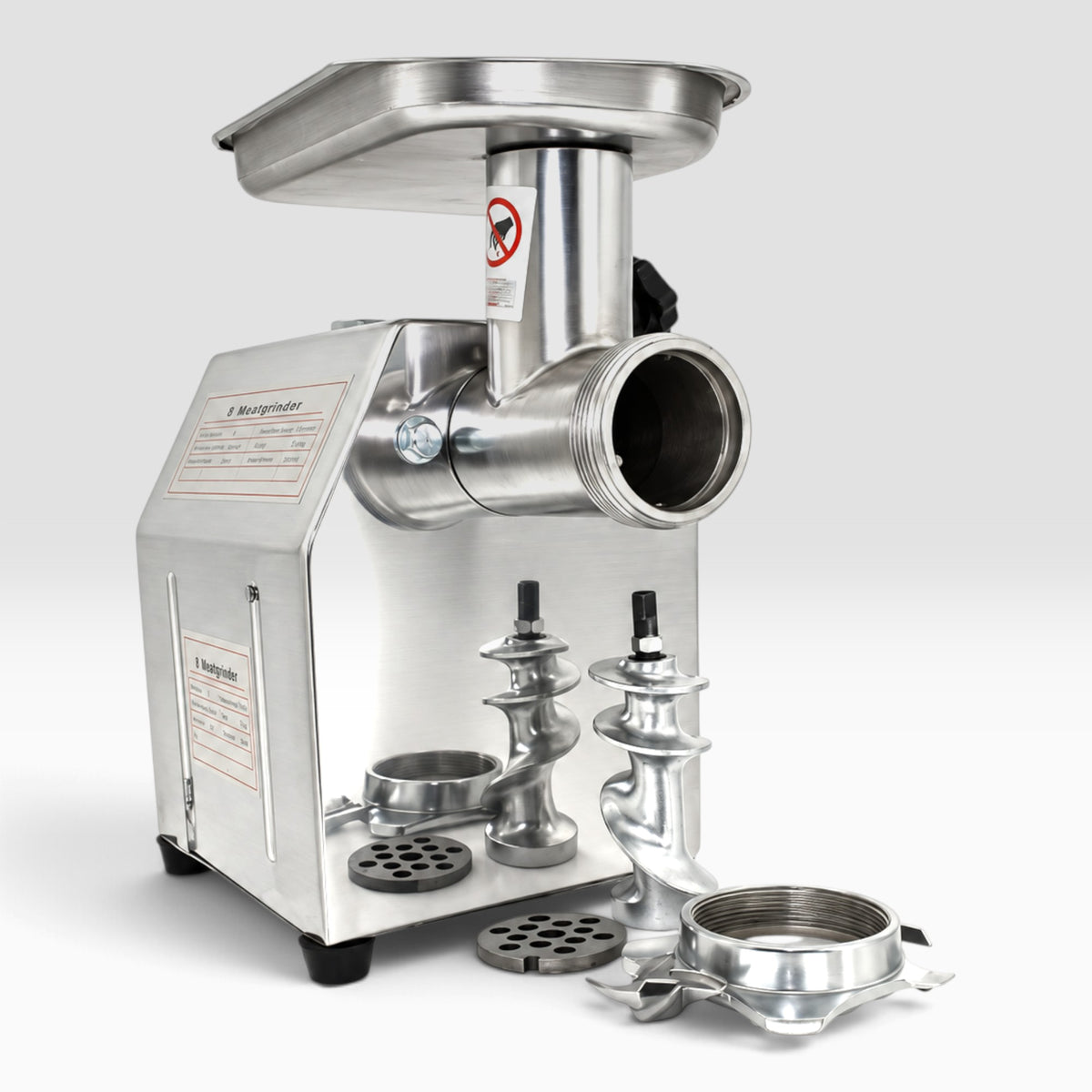 Rozsdamentes acél Inox húsdaráló 8” 2500W HM6240