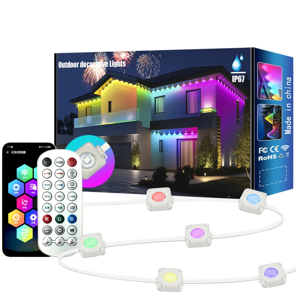 MIMIRGB RGB Kültéri LED Fényrendszer 5 m – Okos App Vezérlés, IP67