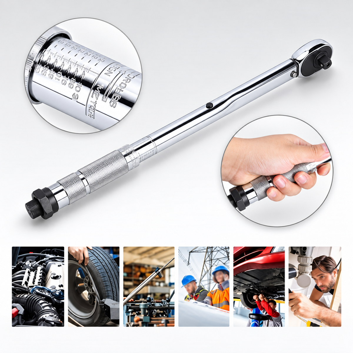 HITMAN HA-2158 állítható nyomatékkulcs 3/8" – 19–110 Nm
