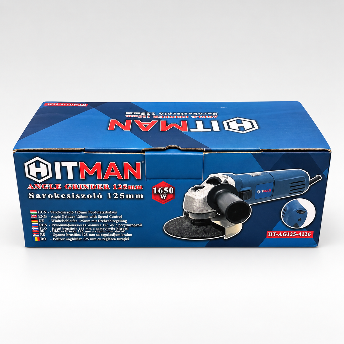 HITMAN HT-AG125-4126 sarokcsiszoló 1650 W – 125 mm, fordulatszám-szabályzós