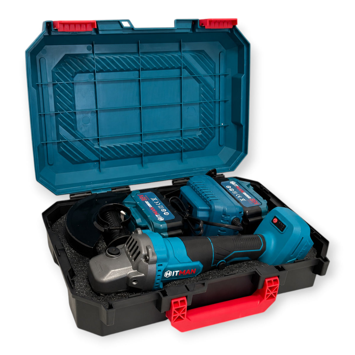 Hitman HT-BAG-7433R Akkus Sarokcsiszoló 125mm 88V 2 Akkumulátorral