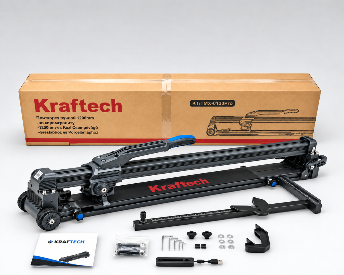 KRAFTECH KT/TMX-0120PRO lézeres csempe- és greslapvágó 1200 mm