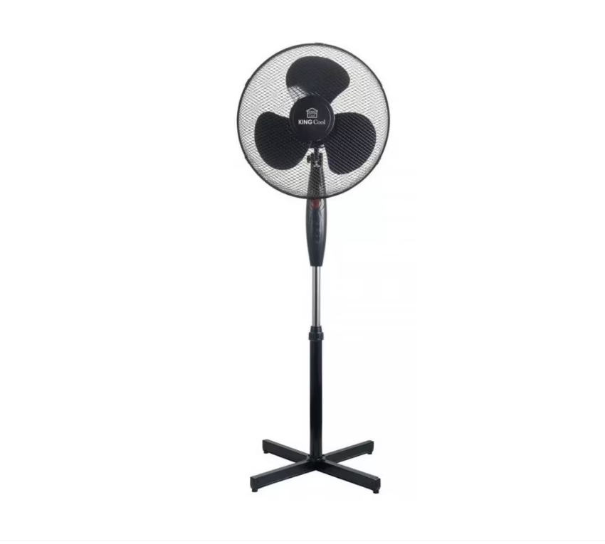 Kingcool fekete állóventilátor 40 W 40 cm